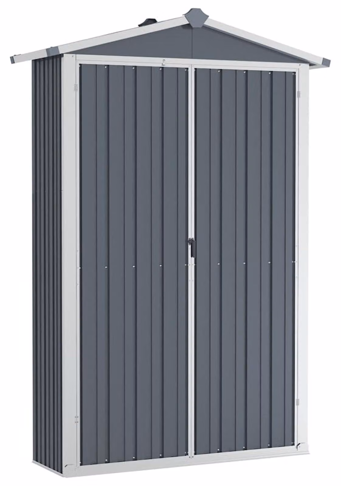 Capanno da giardino in acciaio zincato - 107 x 46 x 183 cm - Resistente agli agenti atmosferici - Con ventilazione