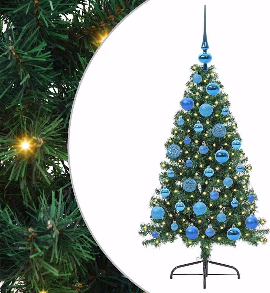 Albero di Natale artificiale con luci integrate Verde 120 cm