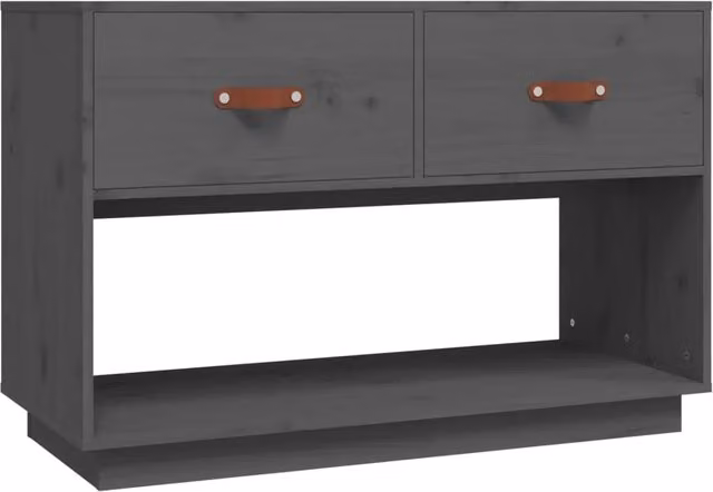 Mobile TV multimediale scaffale TV credenza TV sala da pranzo soggiorno camera da letto 90 x 40 x 60 cm legno di pino massiccio grigio 02_0026359