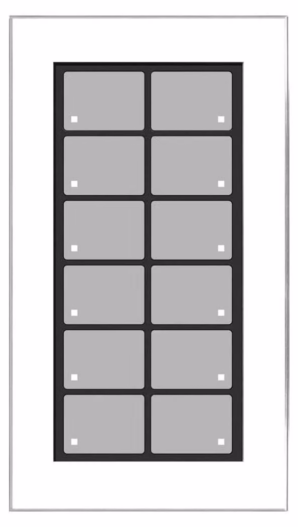 Tastiera in vetro bianca con 12 tasti - Sensore tattile per domotica KNX 12 volte LCN-...