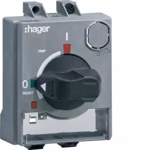 Motoriduttore Hager collegato direttamente all'interruttore P160 HXS030H