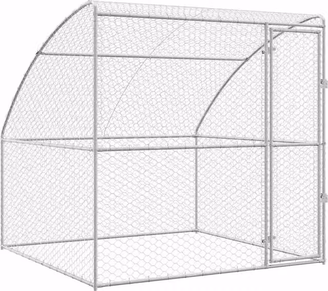 Cuccia per cani in acciaio zincato argento CFW4309032 L/P/H: 2 x 2 x 2 m – 1