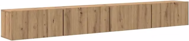Set mobile TV 4 pz | Armadietto TV | Mobile Porta TV Rovere artigianale 60 x 30 x 30 cm