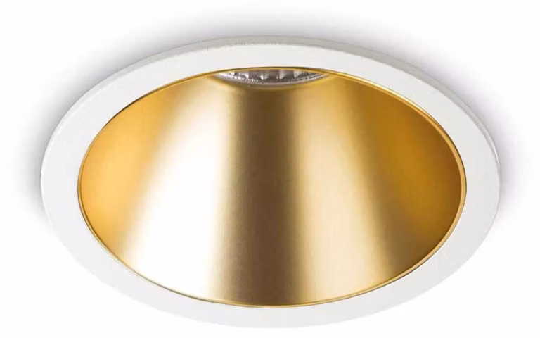 Proiettore Da Incasso Moderno Game Alluminio Bianco E Oro Led 11W 3000K