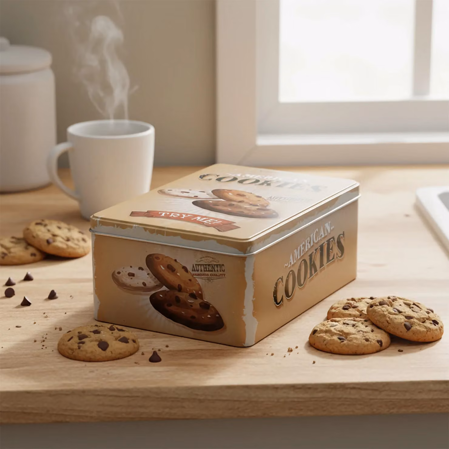 GUSTO CASA Contenitore in Latta Vintage H 9 x L 22 x P 16 cm – 2