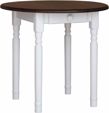 Tavolo da pranzo rotondo Tavolo da cucina in noce bianco 90 cm