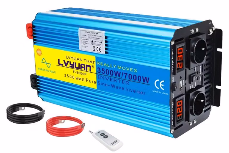 Inverter, conversione efficiente dell'energia, ampia compatibilità, potenza di picco di 7000W, compatibile con l'Europa, ingresso DC 12V, uscita AC 220V-240V