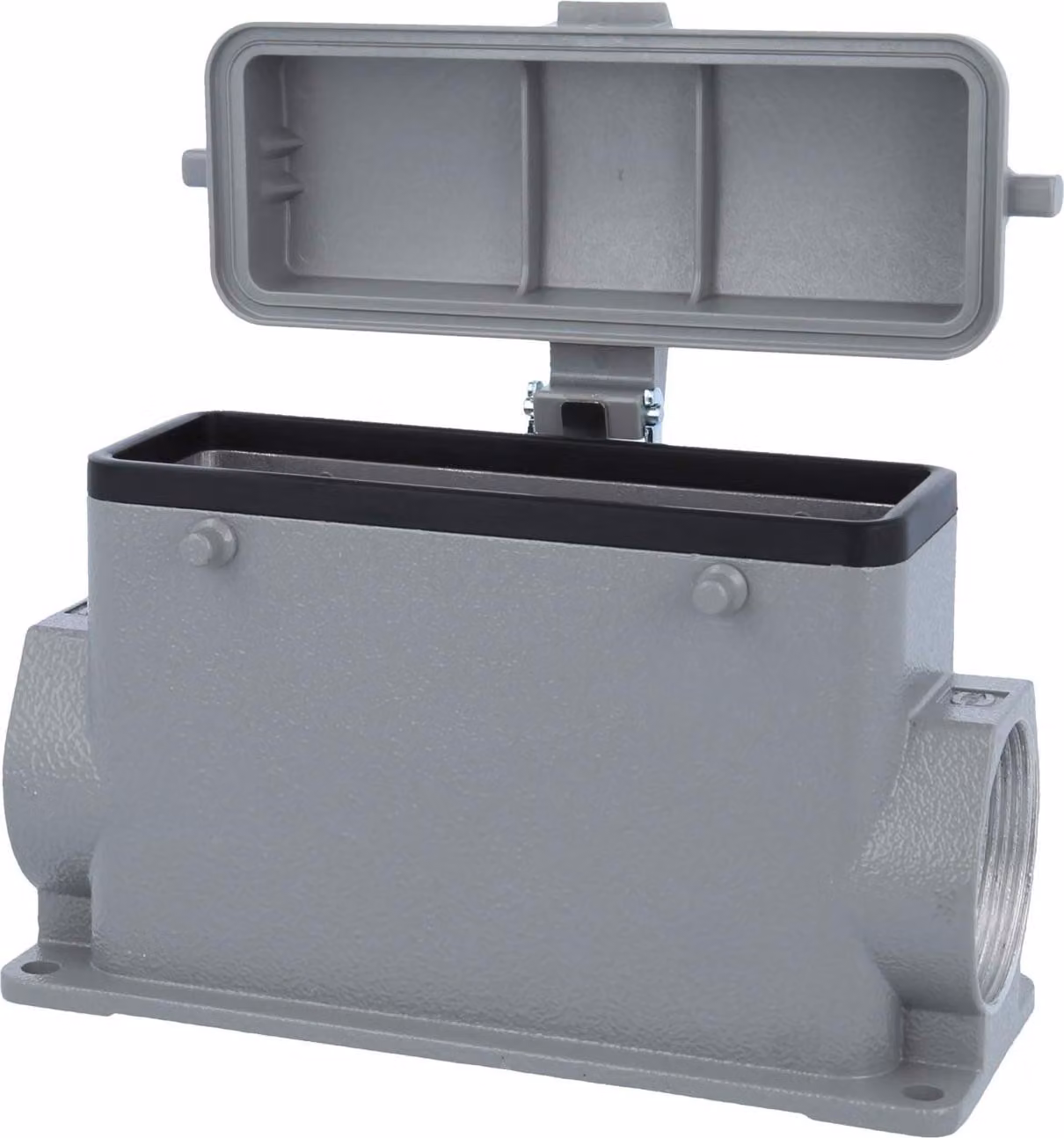 HARTING Han 24B Base alta, 2xM40 uscita cavo laterale, per 2 staffe (nella parte superiore) con cappuccio protettivo in plastica