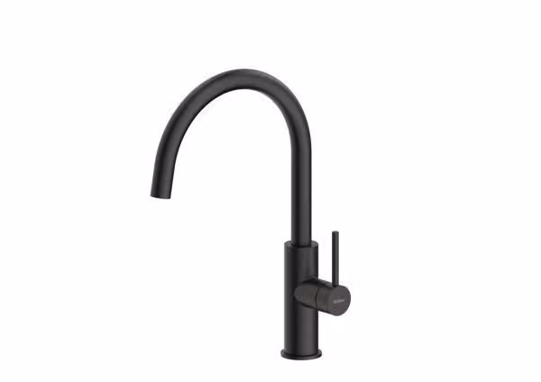 Miscelatore NABER NAMOR 5 in NERO OPACO con bocca fissa girevole / Miscelatore da cucina / Miscelatore monocomando
