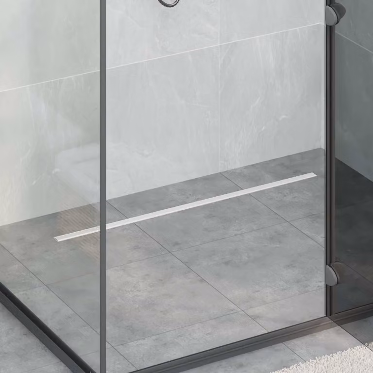 Scolascale per doccia vidaXL modello slim in acciaio inossidabile Argento 90 cm