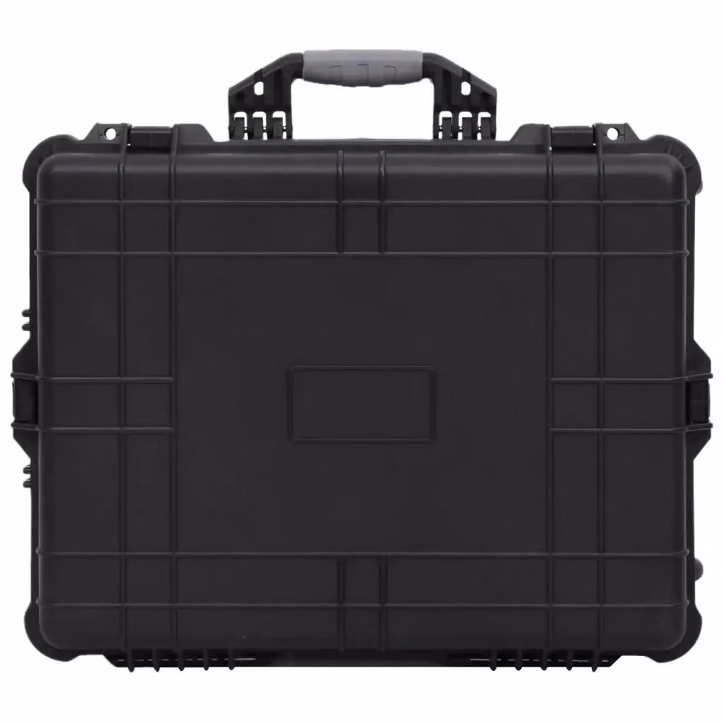 Valigetta da volo con ruote vidaXL nera impermeabile in plastica L/P/H: 63 x 50 x 23 cm – 2