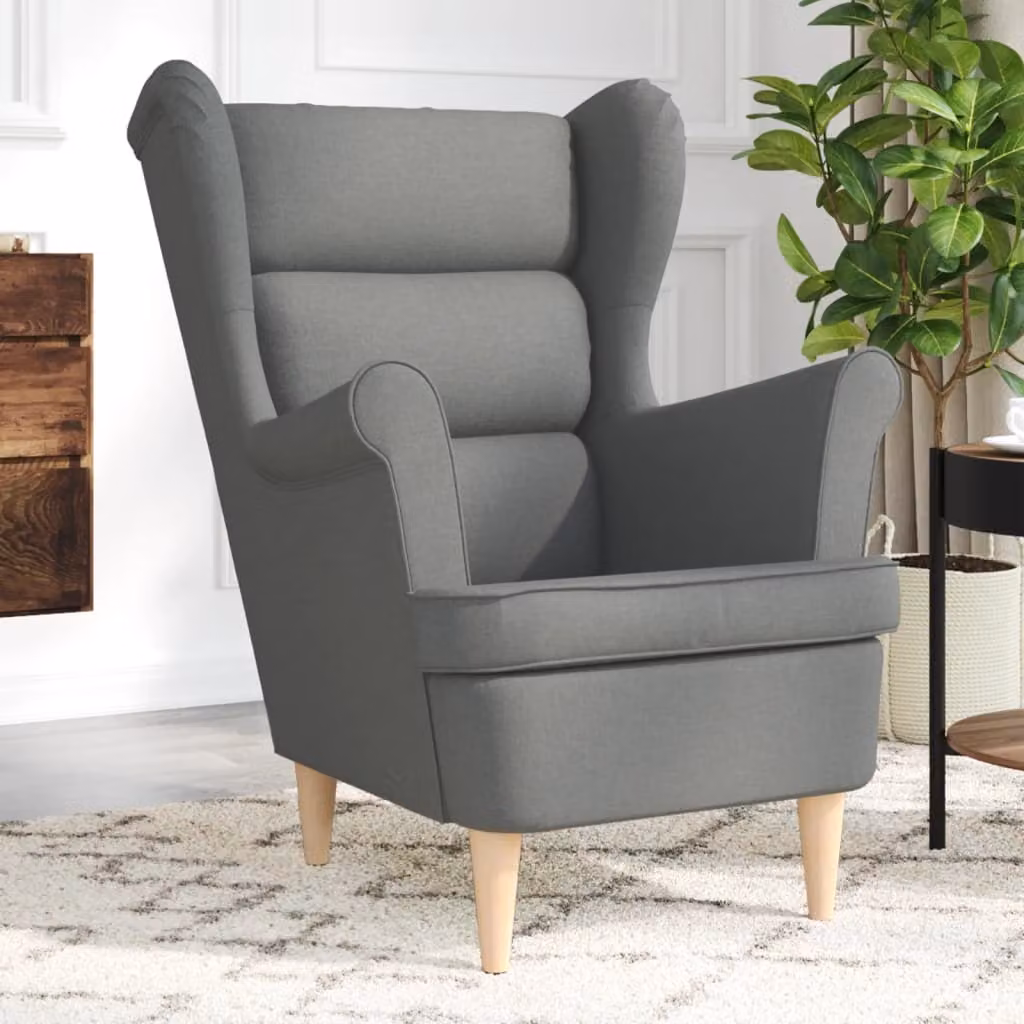 Maison Exclusive - Poltrona grigio scuro, 74x84x100 cm, rivestita in tessuto