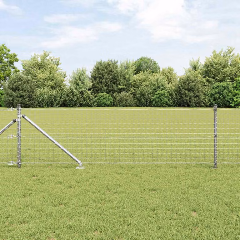 Palo della recinzione 26 pcs Grigio 3,2 x 3,2 x 145 cm