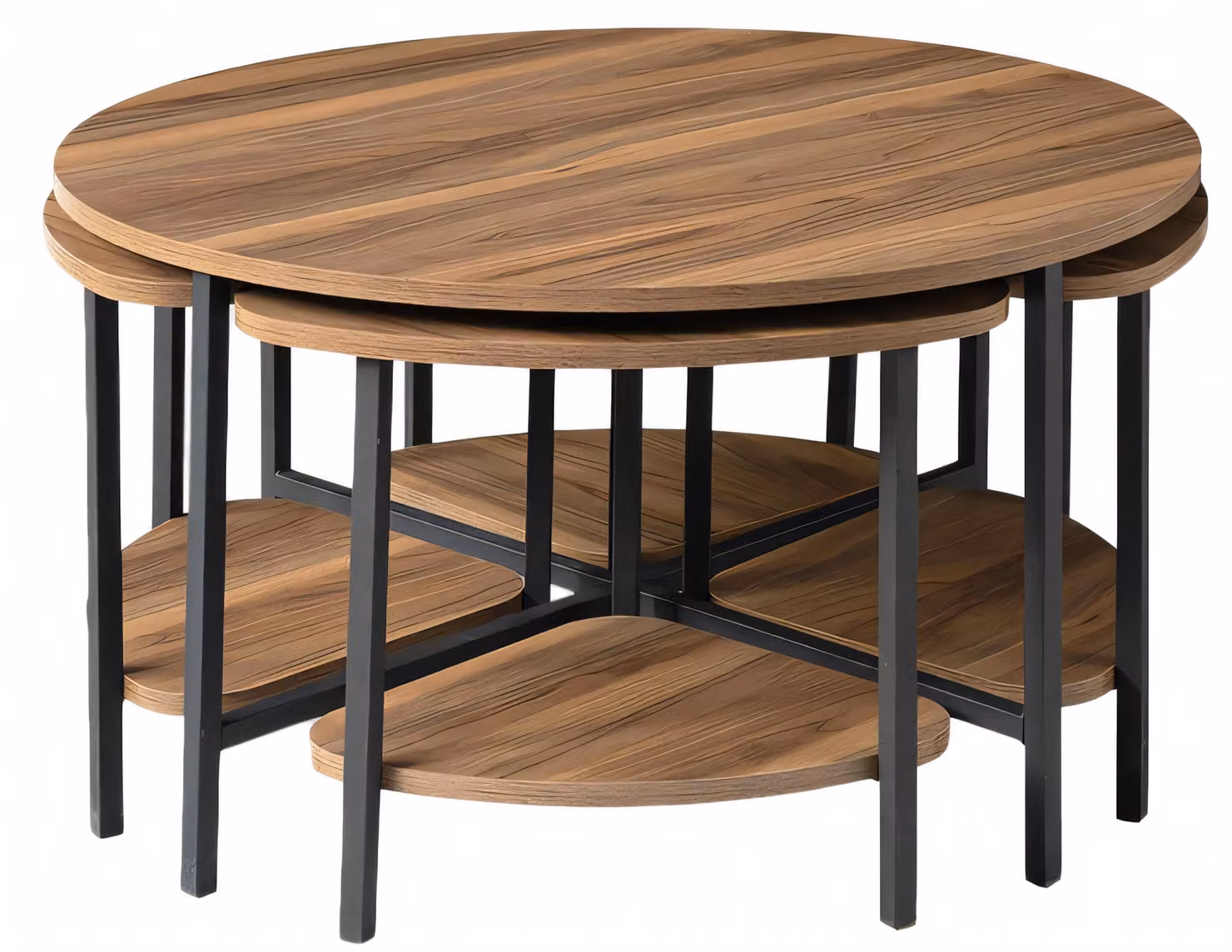 Eleganter brauner Holz-Couchtisch mit stilvollem Design