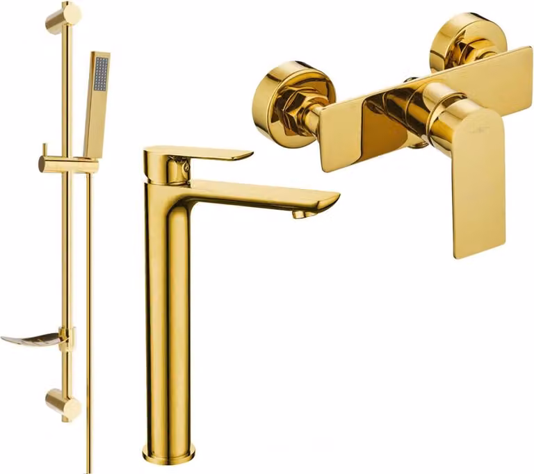 Mexen Alfa DF02 set doccia, oro - 745714DF02-50