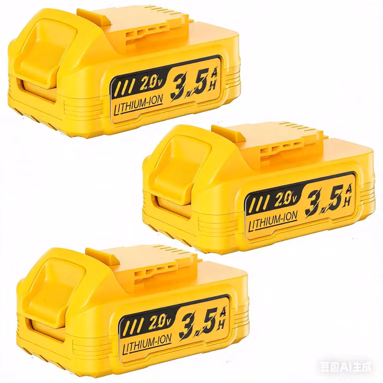 Batteria di ricambio 20V Max per utensili elettrici - Pacco batteria - 3500 mAh Li-Ion 18650 - Confezione da 3 - Compatibile con DCBP034/206/205/204 - Senza caricabatterie