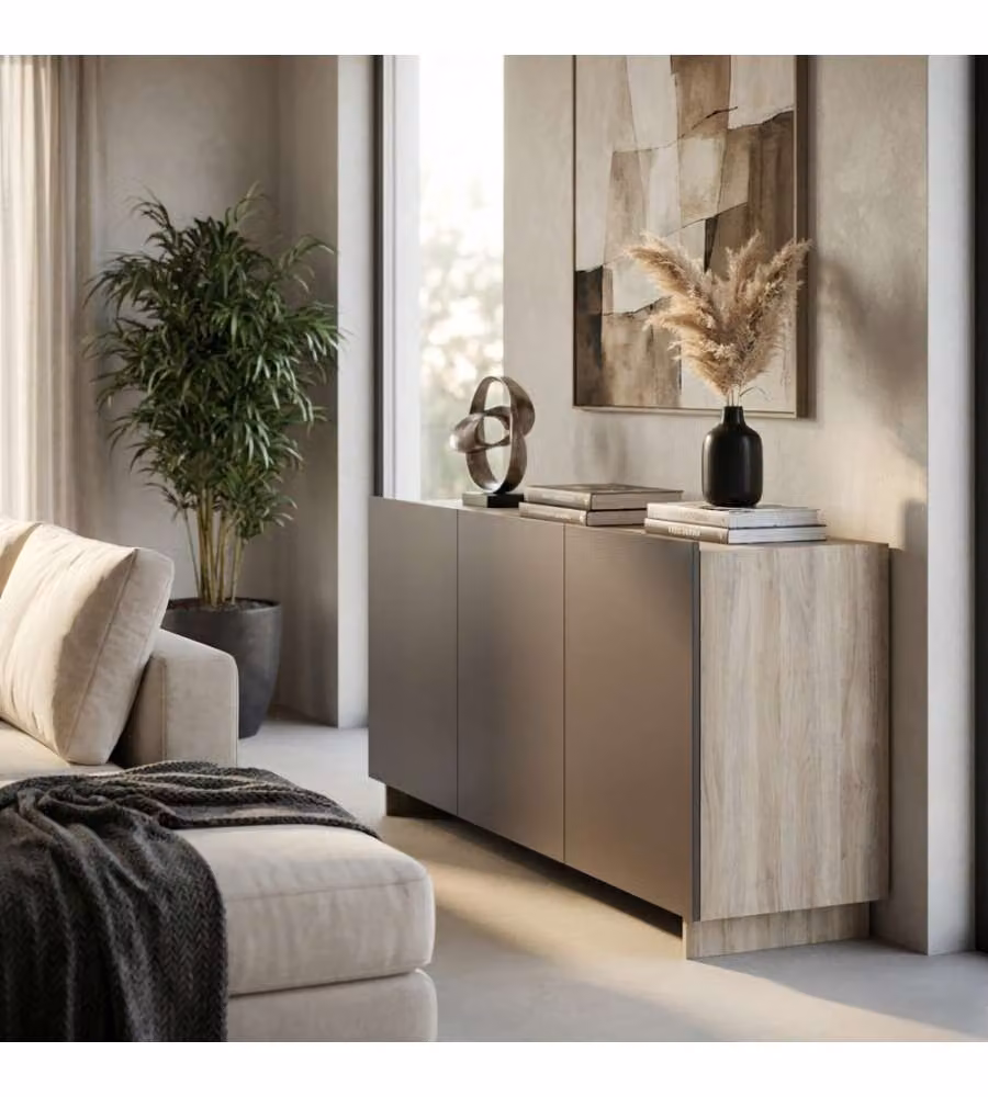 Cosma Mobile 3 Ante Antracite in Legno Bilaminato 150x40x78 cm