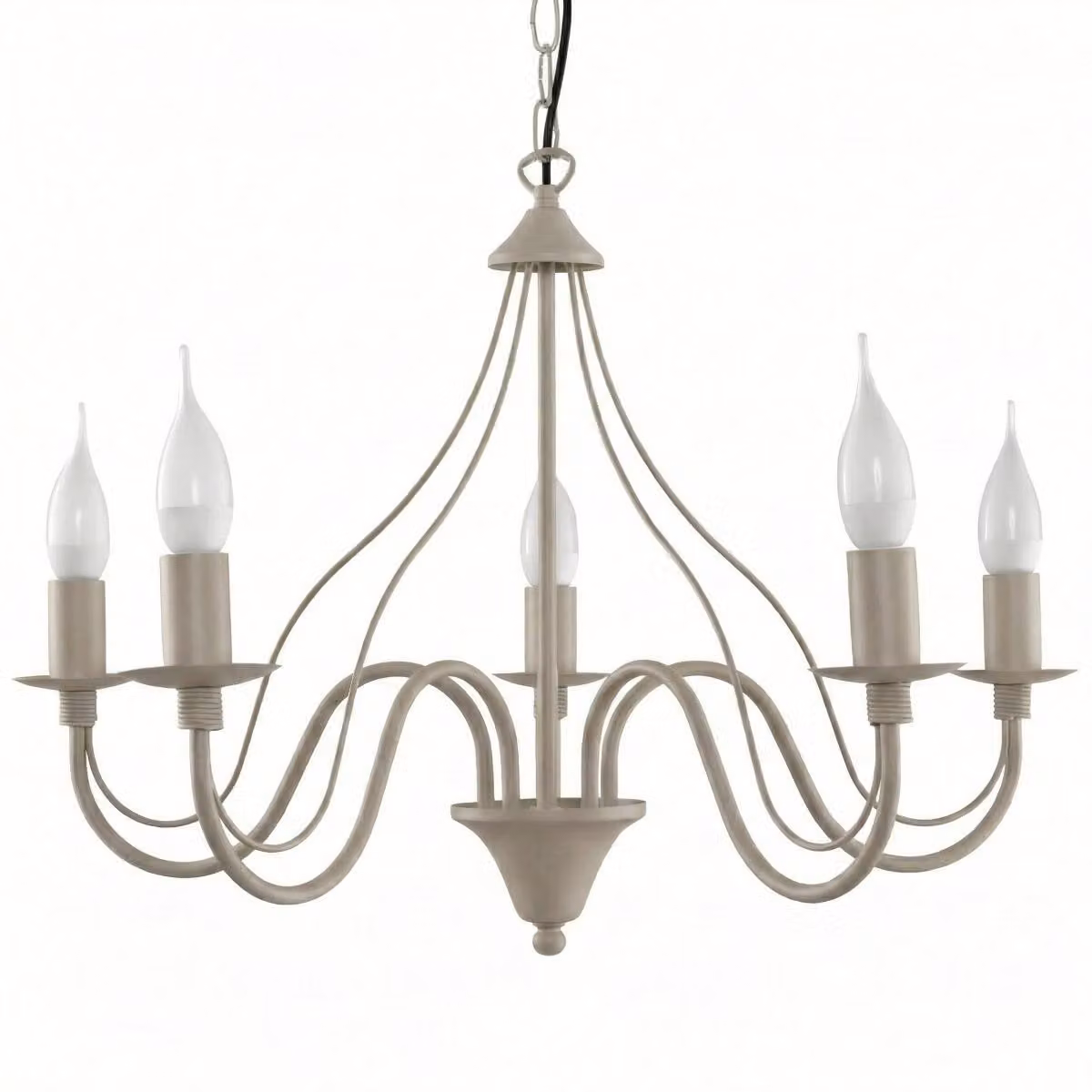 Lampada a sospensione VICTORIA color taupe, 5xE14x12W, metallo, dimensioni: 80x60x60 cm, IP20, Pure Lume
