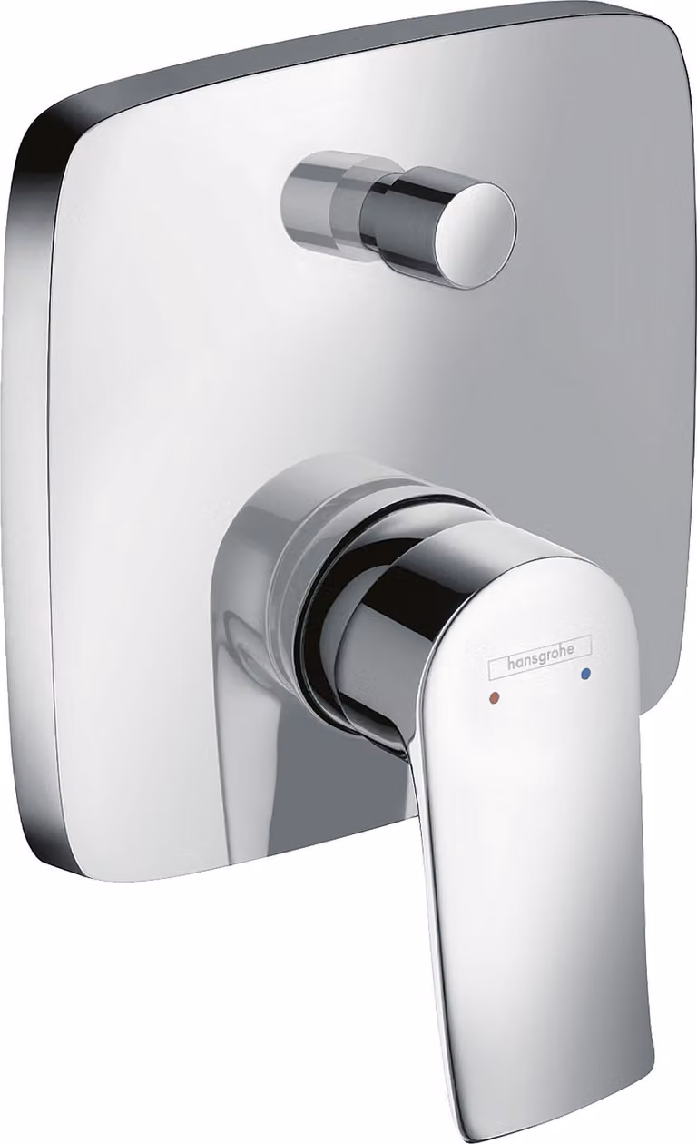 Hansgrohe Metris miscelatore da incasso per vasca da bagno set angolare cromato con combinazione di fusibili