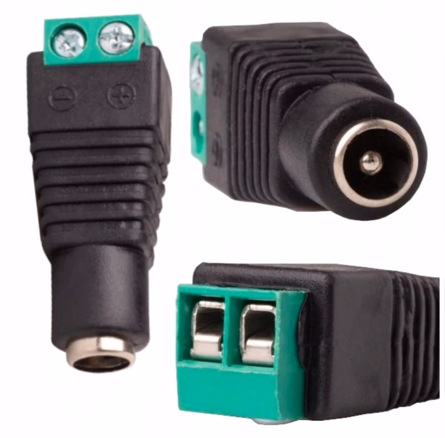 Presa DC 5,5/2,1 con connettore rapido per strisce LED mono