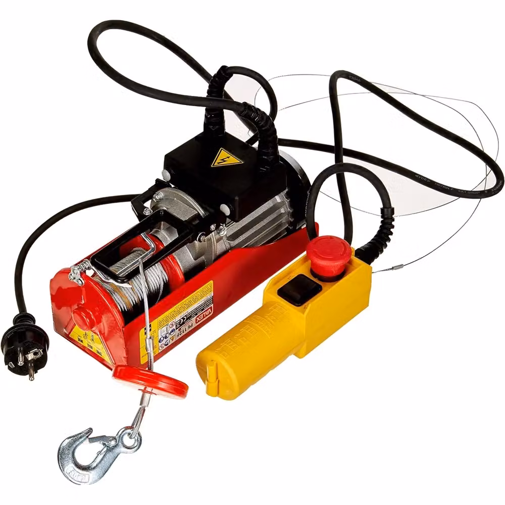 Paranco Elettrico Valex PE112F Rosso 200W con Portata 100kg e Altezza 12m – 2
