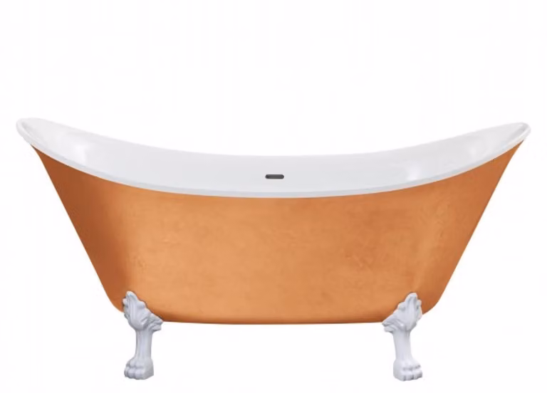 Vasca da bagno stile Liberty, freestanding, effetto rame, 1730 mm - Vasca da bagno freestanding, retrò, in stile barocco