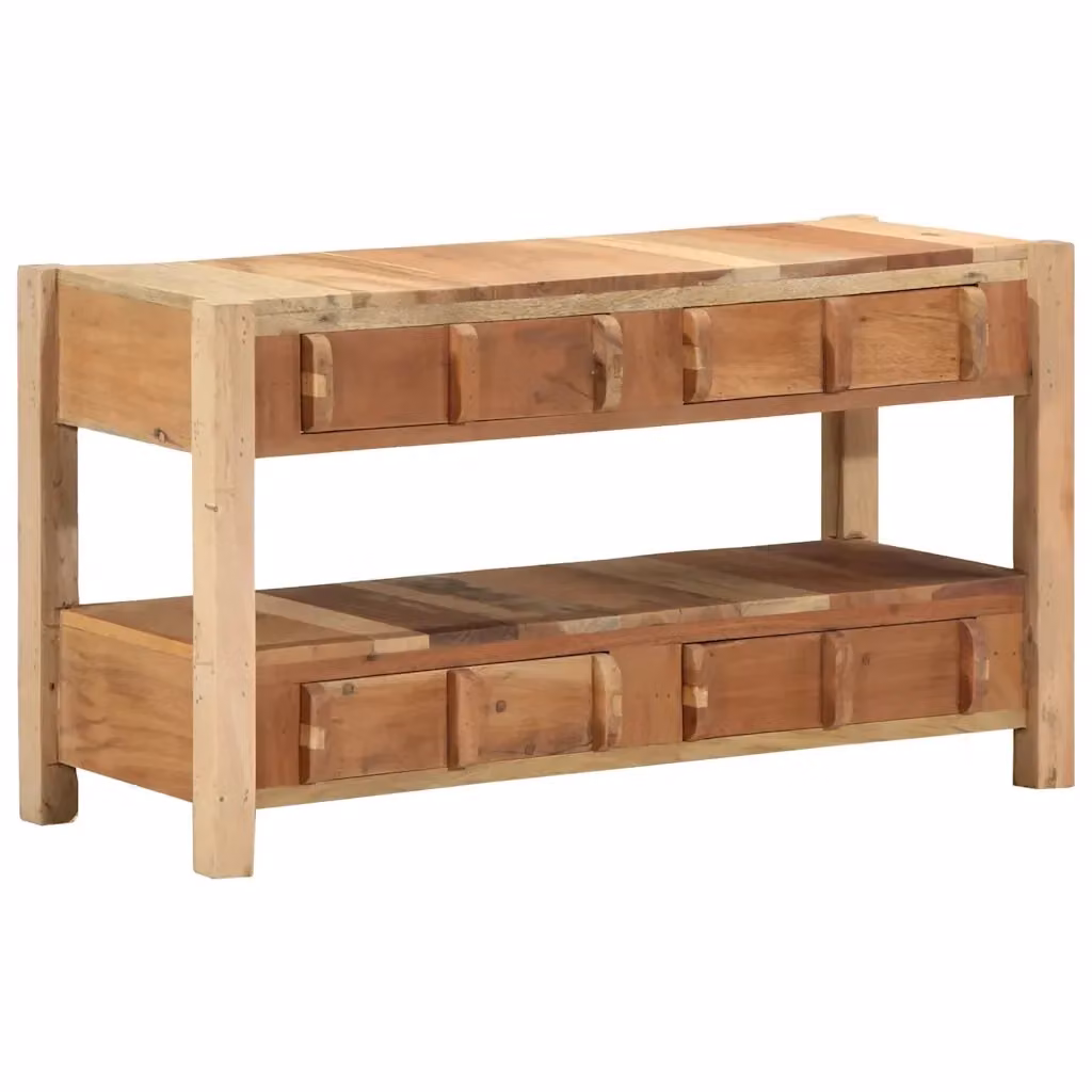 Mobile TV moderno vidaXL in legno massello marrone L: 83 cm, P: 33 cm, H: 46 cm – 2