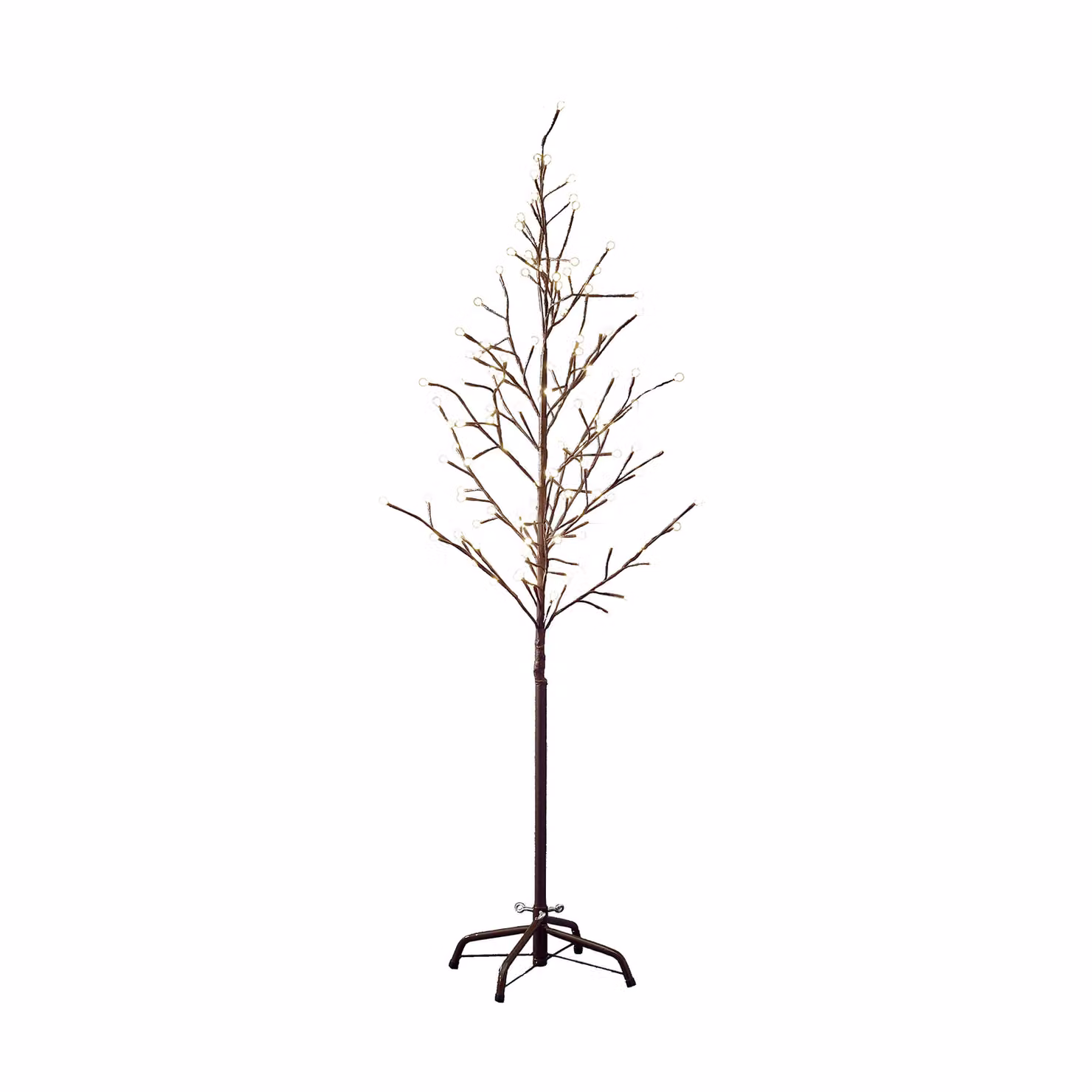 Konstsmide - Albero di luci a LED, grande, marrone, diodi rotondi, 120 diodi bianco caldo, trasformatore per esterni da 24V, cavo marrone ; 3378-600