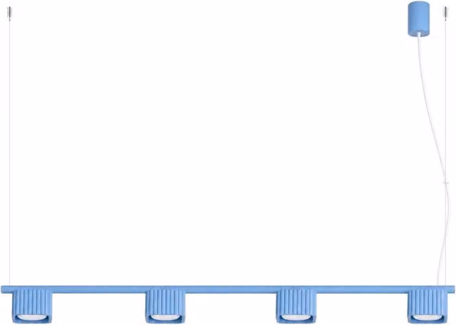 Lampadario RIFF 4 azzurro Gx53