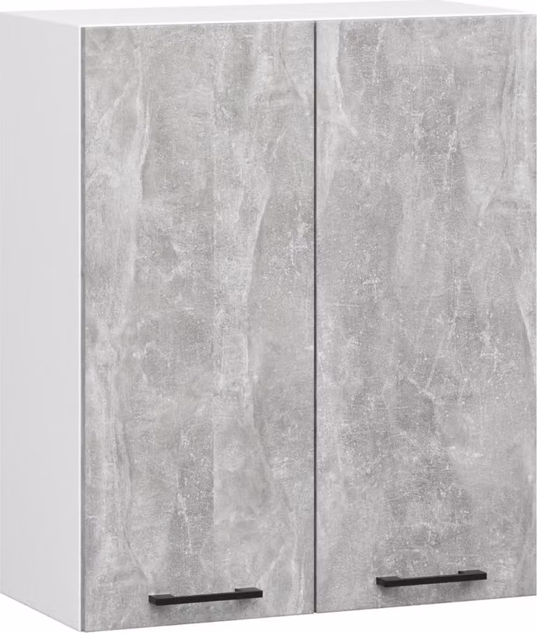 Mobile cucina superiore 60 cm VERMINA - bianco / cemento