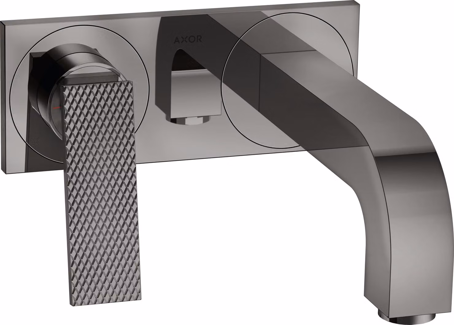 hansgrohe AXOR Citterio Mitigeur de lavabo, finition losange, encastré, saillie 220mm, vidage non verrouillable, avec plaque, 39171330, 39171330