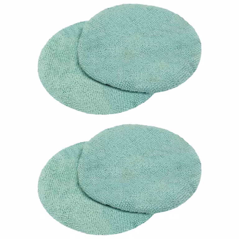 vidaXL Cuffie per lucidatrice 4 pz Ø 14 cm Verde chiaro Microfibra