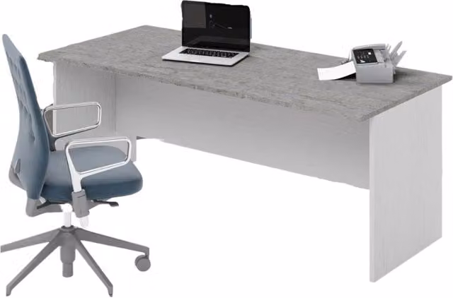 Scrivania da ufficio colore Cemento H74x180x80cm