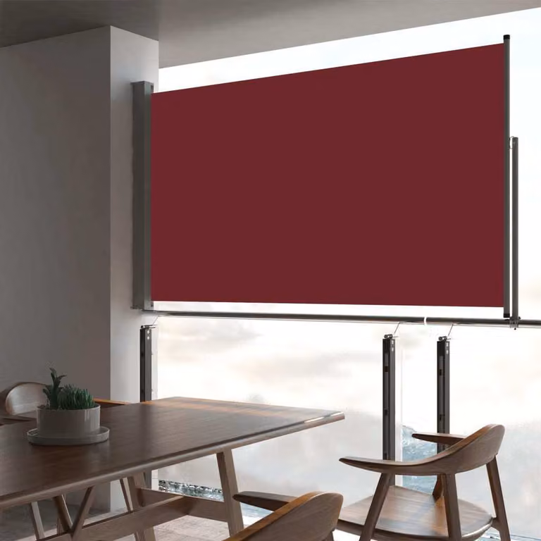 Maison Exclusive - Tenda da sole laterale estensibile, 140 x 300 cm, colore rosso