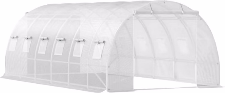 Serra da esterno – Altezza 210 cm – 6 m² – Impermeabile – Con telaio in acciaio zincato – Per giardino e piante