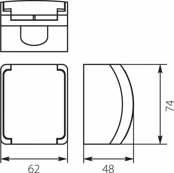Presa singola Koala serie da superficie IP44 bianco