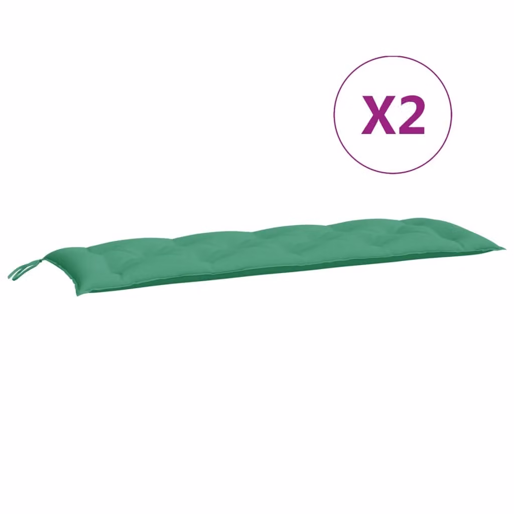 Cuscino per Panca Verde 150x(50+50)x7cm in Tessuto Oxford