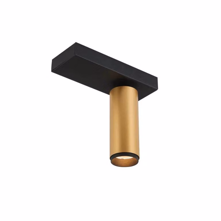 LOOM DESIGN plafoniera LED X-Beam, 1 luce, nero/oro dimmerabile, Nero, Soggiorno / Sala da pranzo, Alluminio, Moderno