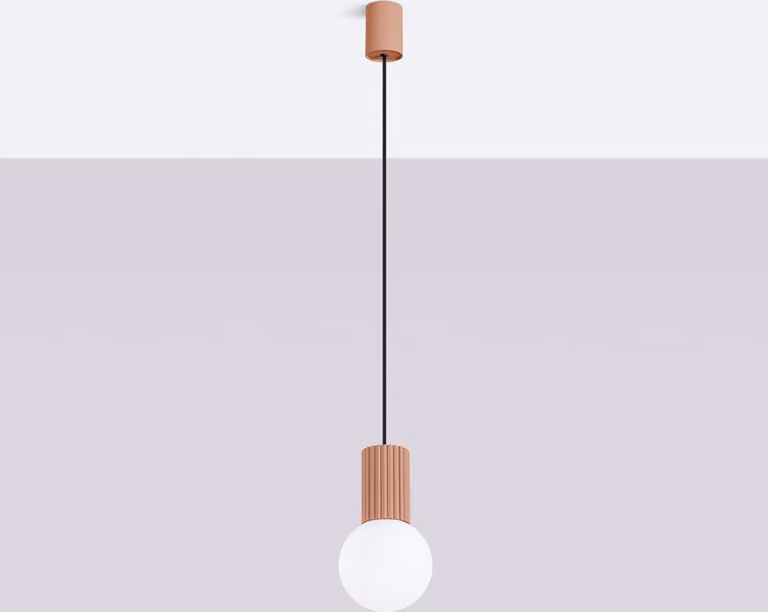 Lampada a sospensione SFERA bianco-moccio 1xG9x8W in alluminio, dimensioni: 120x12x12 cm, IP20, Pure Lume