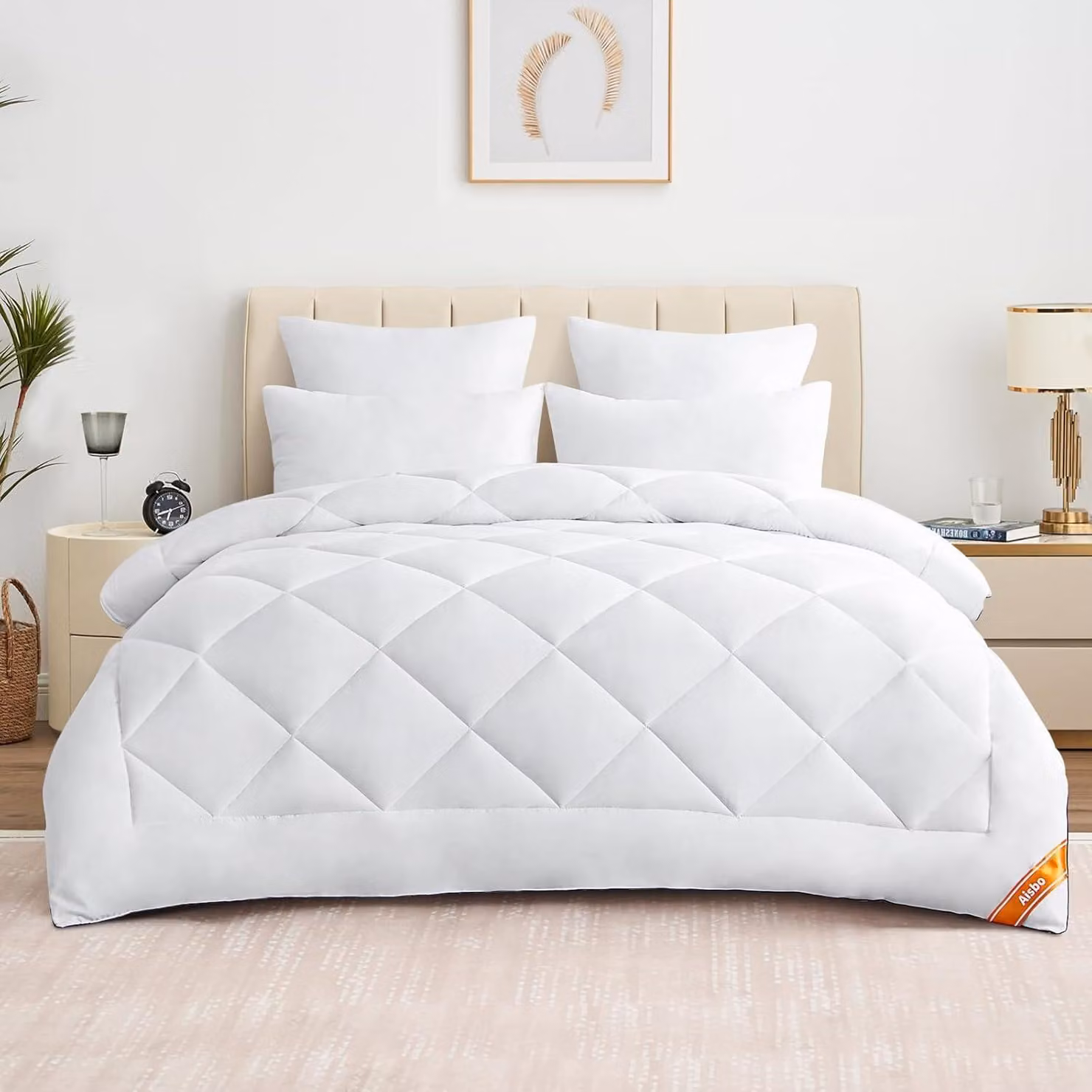 Coperta per letto, adatta per tutto l'anno, dimensioni 220 x 240 cm, peso 300 g/m², in microfibra, per la camera da letto