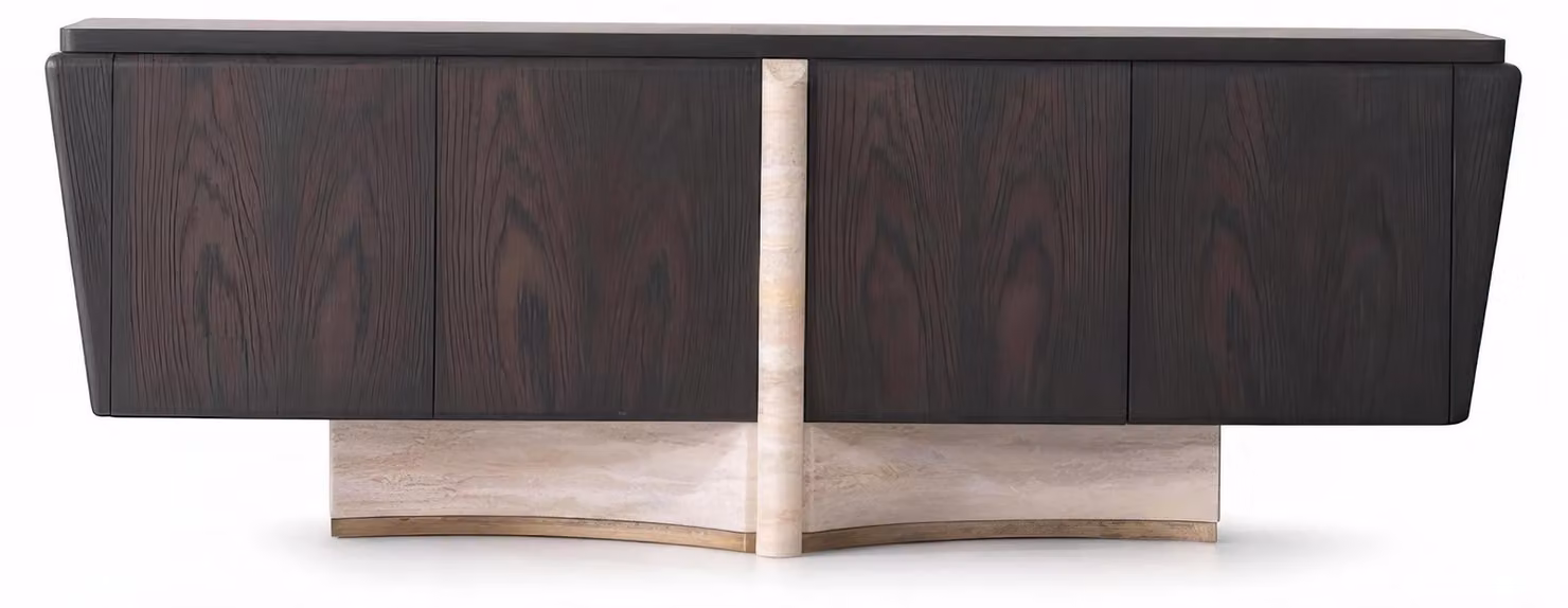 Mobile bar moderno, nero, design elegante, credenza, consolle