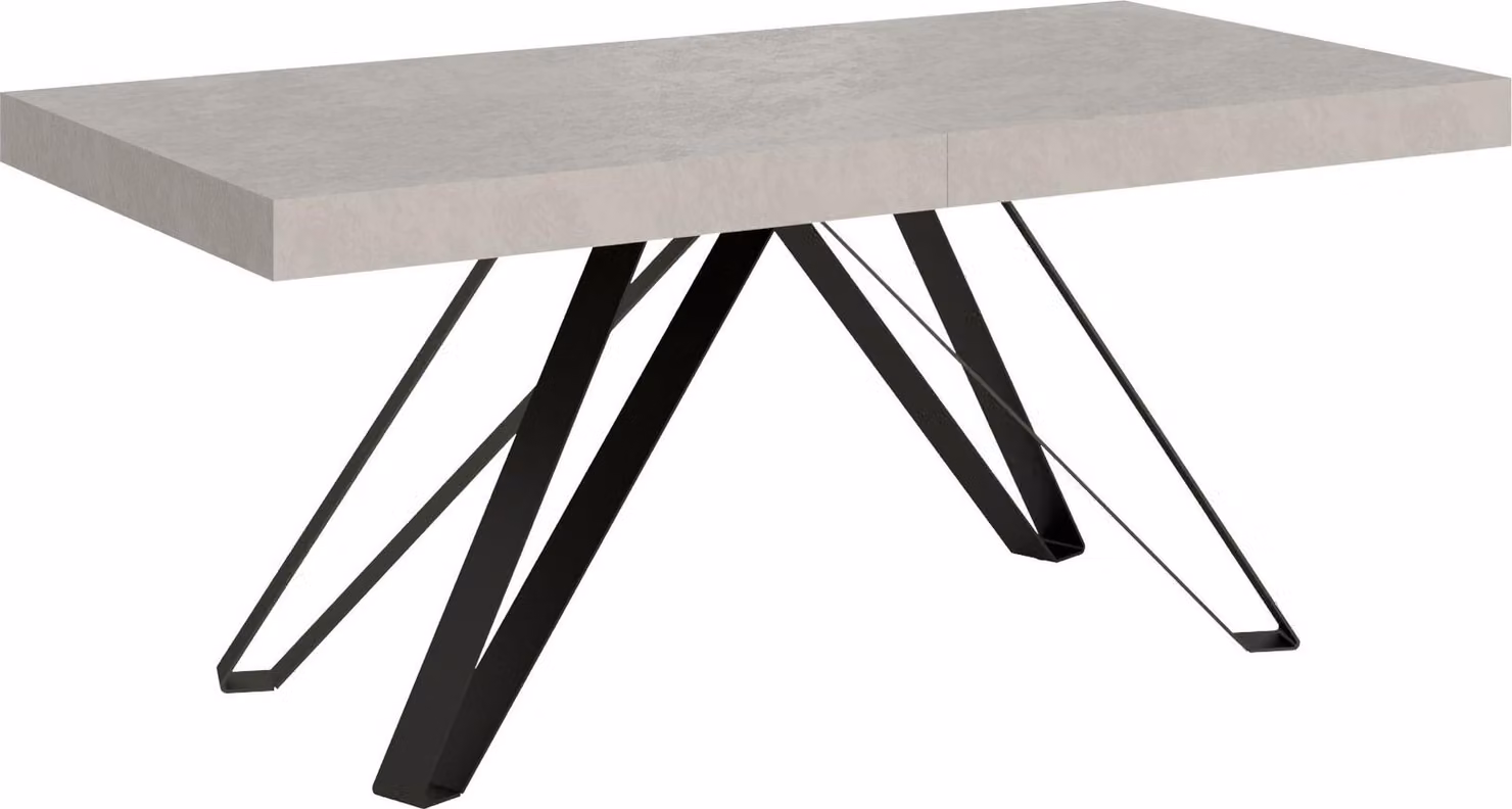 ITYHOME - Tavolo allungabile 200/304x90 cm Terium cashmere gambe antracite