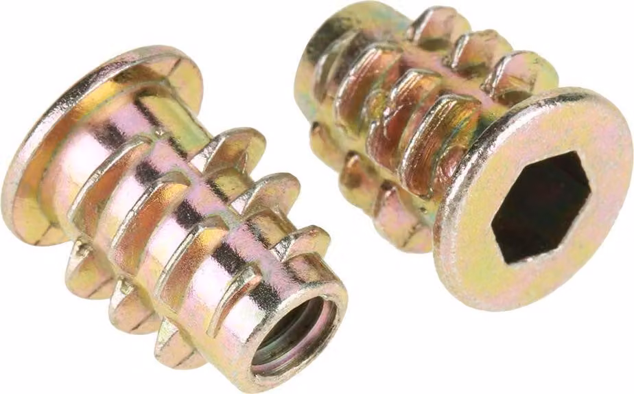 50 pezzi di dadi a Esagono in lega di zinco M5 * 13 mm - Per inserti in legno - Dadi per mobili.
