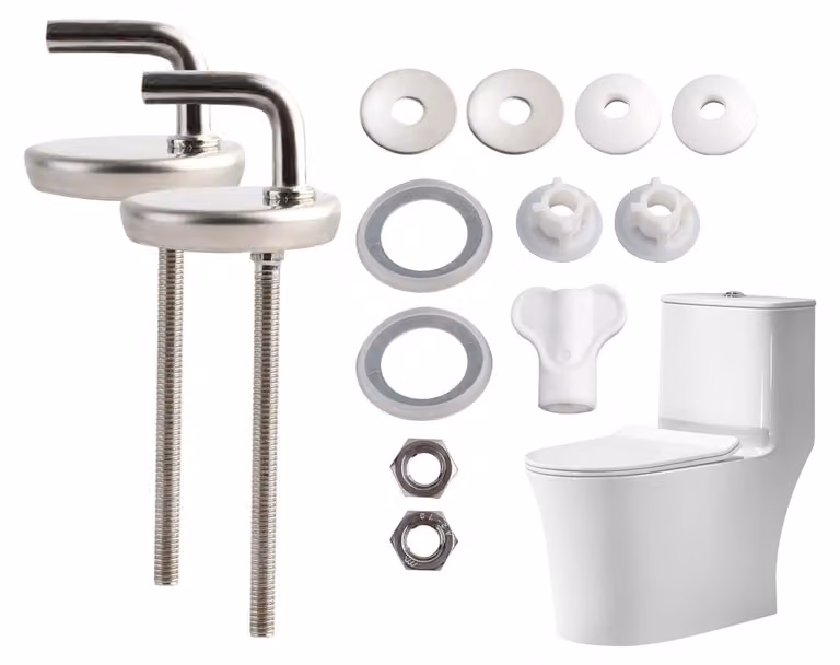 Kit di fissaggio per sedile del WC - 2 pezzi. Cerniere universali in acciaio inossidabile - Modello 123