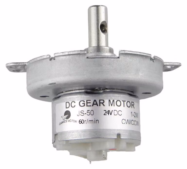 Motore a ingranaggi da 24V, 60 giri al minuto, con ingranaggi in plastica POM
