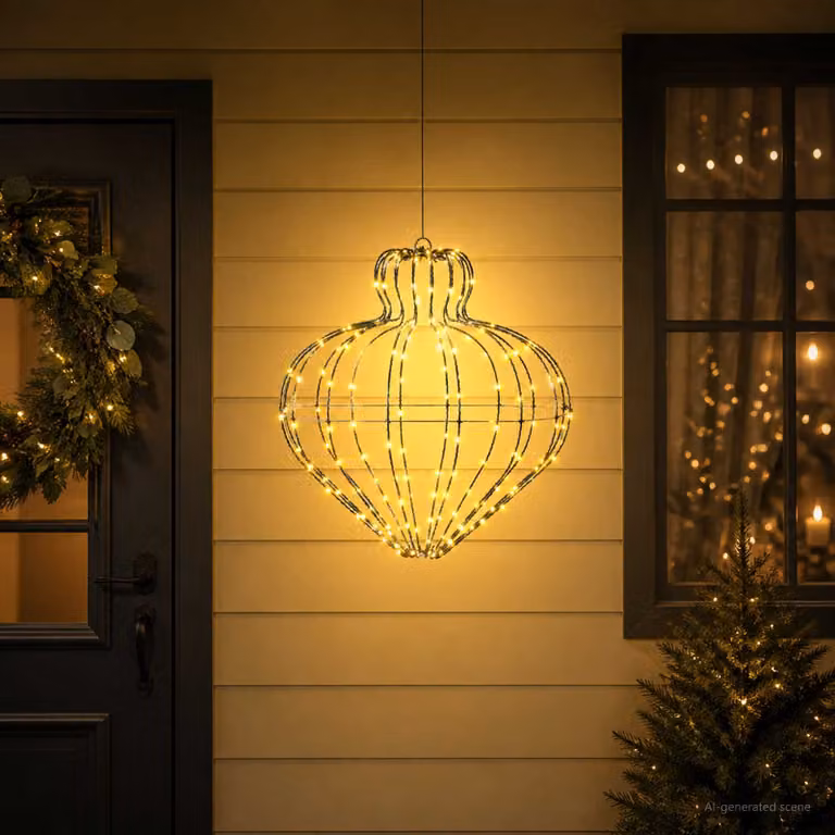 vidaXL Luce a punta di Natale 192 LED Bianco caldo Ø 45 x 40 cm