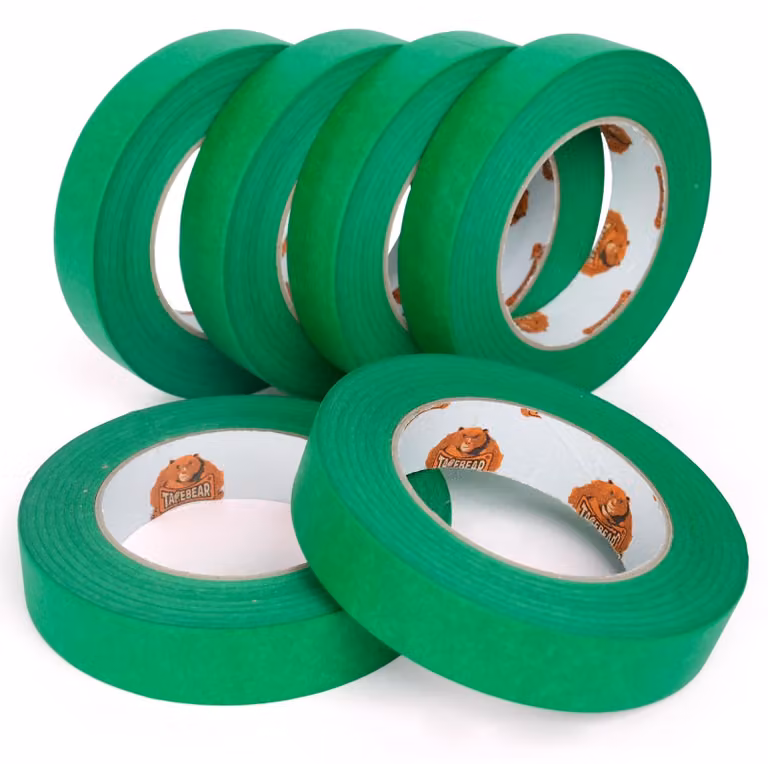 Solidchoice - Nastro adesivo di carta verde, 24 mm x 55 m, confezione da 6 rotoli, ideale per lavori di pittura e ristrutturazione
