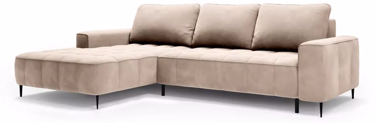 Divano angolare modello Francesco, finitura beige