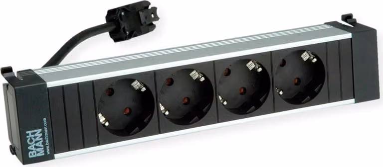 BACHMANN POWER FRAME 4xCEE7/3 ALU 0,20m 3G1,5mm² sw GST18