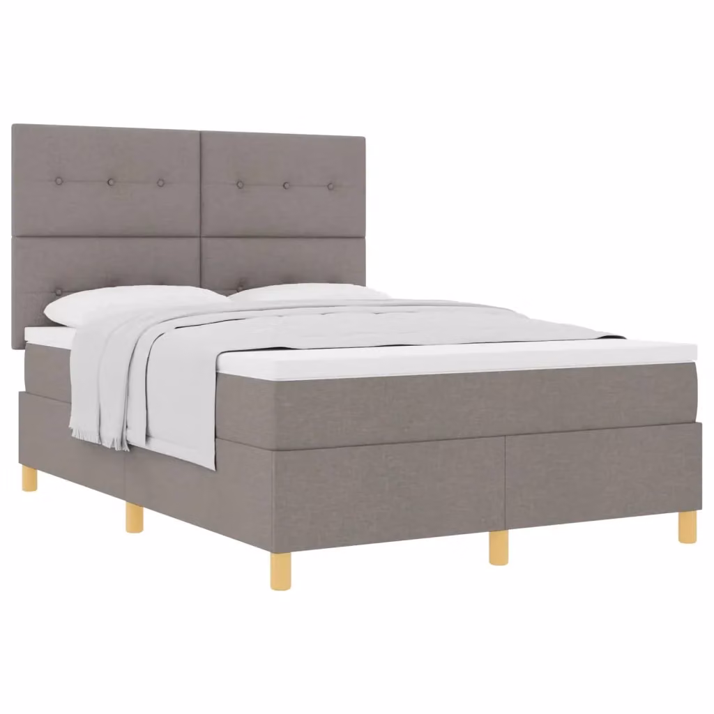 Letto a molle con testiera Talpa vidaXL in tessuto grigio L: 160 cm, P: 200 cm – 2